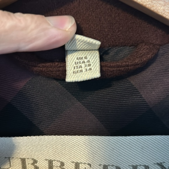 Burberry Brit burgundy wool peacoat: excellent condition: women’s size 6 - Picture 4 of 6